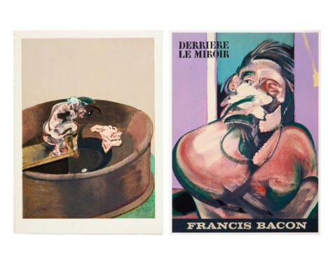After Francis Bacon,  British 1909-1992,Derrière le Miroir, 1966;Portrait of Isabel Rawsthorne, John Dyer crouching, and fron