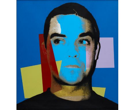 Robbie Williams,  British b.1974-Self Portrait, 2000;screenprint in colours on wove,  inscribed 'Robbie' on the reverse, unsi