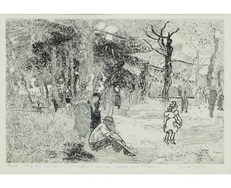 Anthony Gross CBE RA,  British 1905-1984, Fête à Ferrières No. 2, 1954;  etching on wove,  signed, titled, inscribed 'Trial' 