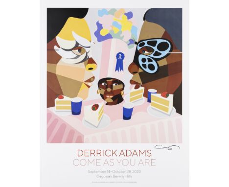 Derrick Adams,  American b.1970-   Come As You Are;   offset lithograph in colours, produced by Gagosian Gallery,  signed in 