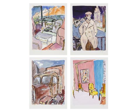 Bob Dylan,&nbsp;American b.1941-&nbsp;The Drawn Blank Series (Mexico; Truck; Man On A Bridge; Three Chairs), 2011;&nbsp;each 