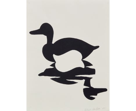 Patrick Caulfield CBE RA, British 1936-2005,Duck, from nine London Birds, 1994;monochrome screenprint on cream wove,  signed 