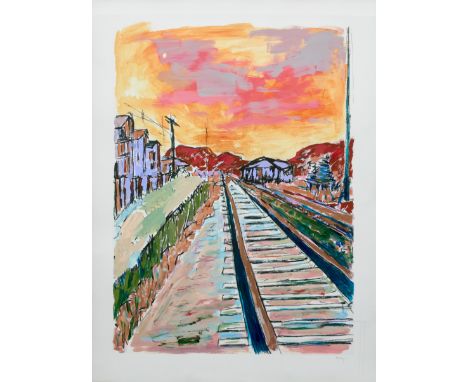 Bob Dylan,  American b.1941- Sidetracks, 10th November 2003, Amsterdam, the Netherlands; unique giclée with hand embellish in