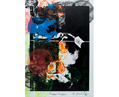 Jamie Reid,&nbsp;British 1947-2023,&nbsp; Ragged Kingdom (Riot);&nbsp;screenprint in colours on wove,&nbsp;signed, titled and