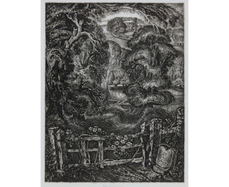 Robin Tanner,  British 1904-1988,The Old Road, 1977;monochrome etching on wove,  signed in pencil,  image: 30 x 23.5 cm, (fra