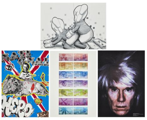 KAWS (American b.1974-) &amp;&nbsp;Various artists: Robert del Naja, Ben Eine and Dalek,&nbsp;I Like Printing, 2002;&nbsp;a s