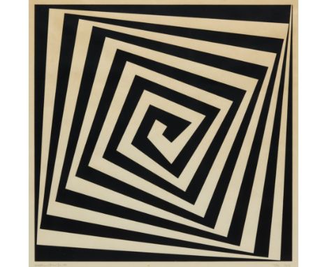 Matthew Frere-Smith,  British 1923-1999,Untitled, 1965;optical lithograph in black on thin wove,  signed in pencil and number
