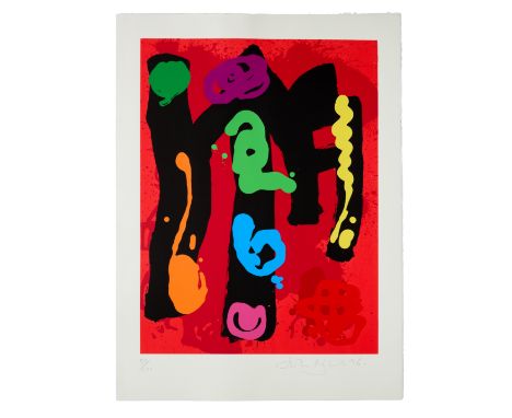 John Hoyland RA,  British 1934-2011, Tree of Life, 1996; screenprint in colours on wove, from the Jesus College, Quincentenni
