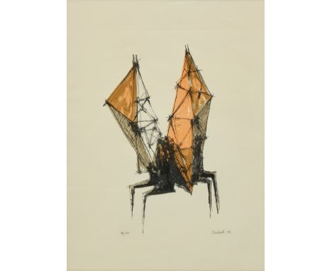 Lynn Chadwick CBE RA,British 1914-2003, Winged Figure, 1958;lithograph in colours on wove,signed, dated and numbered 38/100 i