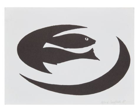 Patrick Caulfield CBE RA, British 1936-2005,Two Fish on a Plate, 1999;monochrome screenprint on wove, signed in pencil and in