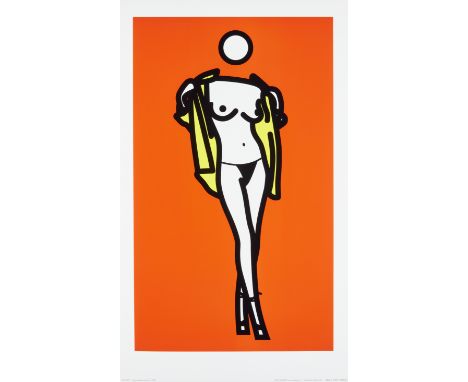Julian Opie,  British b.1958- Woman Taking Off Man's Shirt, 5, 2003;screenprint in colours on wove,  published by K21, Dussel