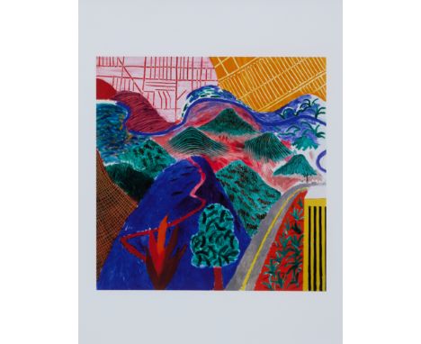 David Hockney OM CH RA, British b. 1937-Outpost Drive Hollywood, 2017;giclée print in colours on Somerset rag paper with the 