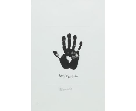 Nelson Mandela, South African 1918-2013,Right Hand, from the Impressions of Nelson Mandela collection, 2003;lithograph on BFK