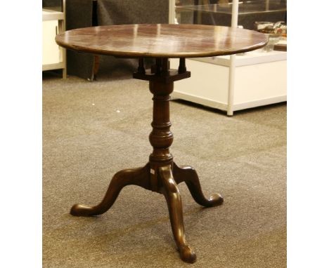 A mahogany birdcage tripod table, diameter 75cm