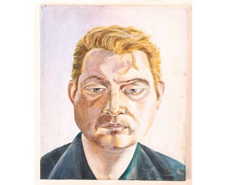 Contemporary oil on canvas, portrait of Francis Bacon, unsigned, 30cm x 25cm, framedGood condition, frame slightly dirty 