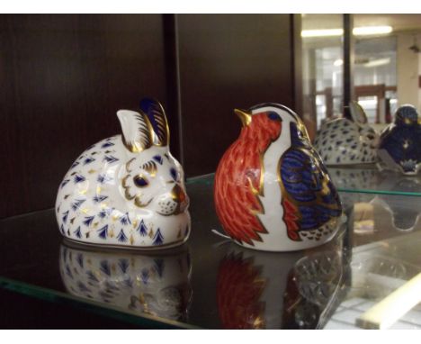 2 Royal Worcester paperweights with gold stopper