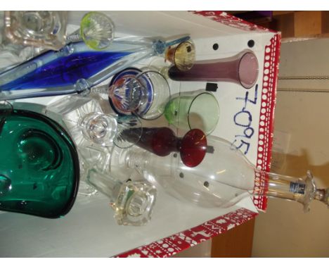 Assorted glassware to include a Dartington decanter etc 