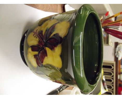 Moorcroft planter in the Hibiscus pattern 