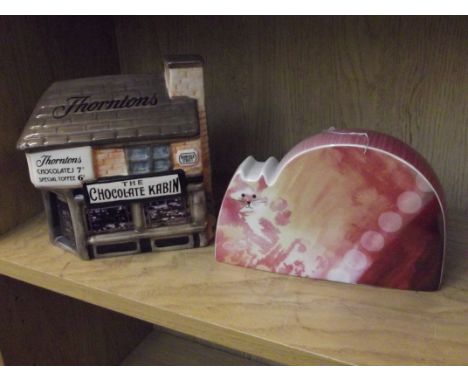 Royal Worcester flat mates Molly together with commemorative Thornton's chocolate money box