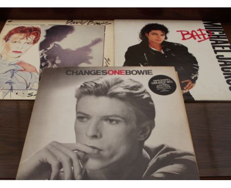 Michael Jackson and 2 David Bowie LP's