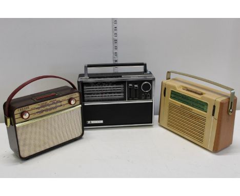 Three assorted vintage radios 