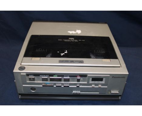 A portable Panasonic VHS recorder 