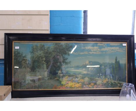 A large classical framed print 'no postage available' 
