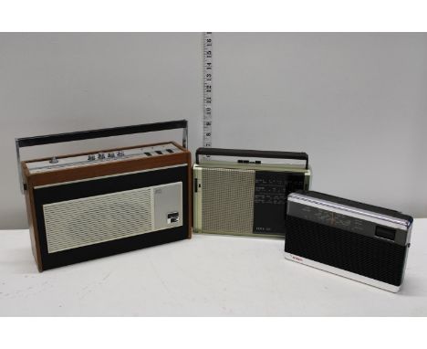 Three assorted vintage radios 