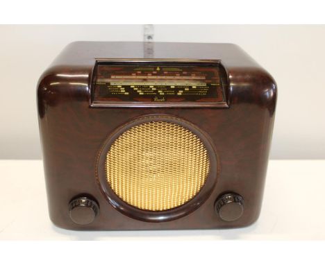 A vintage Bush Bakelite cased radio