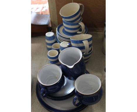 A selection of vintage TG Green Cornish ware and Denby pottery 
