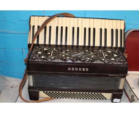 A vintage Hohner organola II accordion