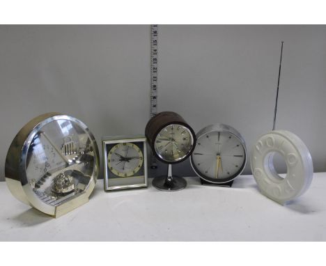 A selection of vintage clocks including Rhythm and Coral 