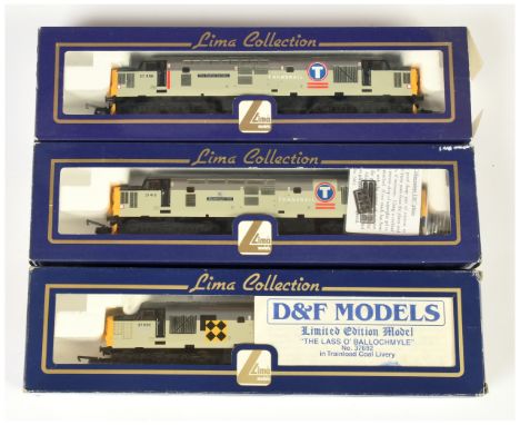 Lima OO Group of 3x Ltd Edition Class 37 Diesel Loco's. Comprising 204891 37692 Trainload Grey - The Lass O Ballochmyle - D&a