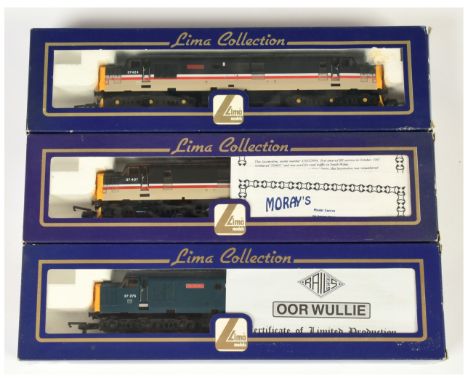 Lima OO Group of 3x Class 37 Ltd Edition Diesel Loco's. Comprising L204663 37275 BR Blue - Oor Wullie - Rails of Sheffield ce