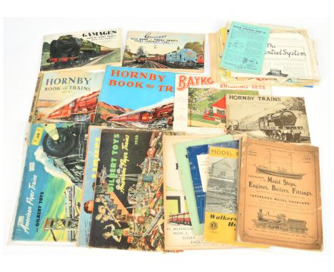 Hornby Trains, Bayko, Gilbert, Gamages Catalogues &amp; others. To include Hornby Trains 1930-1, Hornby Book of Trains 1932-3