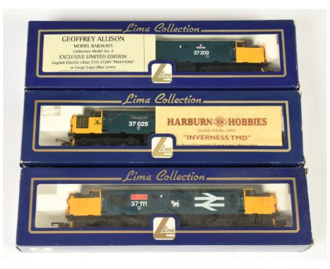 Lima OO Group of 3x Ltd Edition Class 37 Diesel Loco's. Comprising L204680 37111 BR Blue / Yellow - Loch of Eil Outward Bound