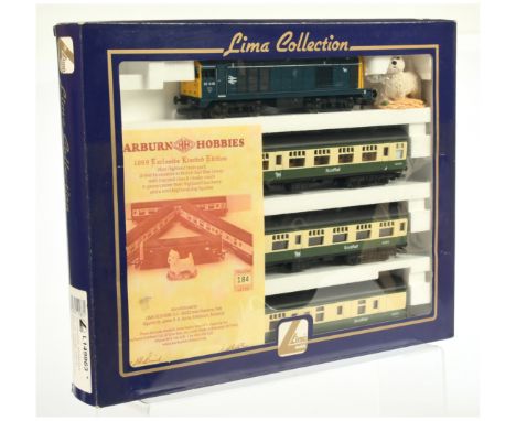 Lima OO L149963 Ltd Edition West Highland Line Train Pack. Containing BR Blue Class 20 Loco plus 3x Green &amp; Cream ScotRai