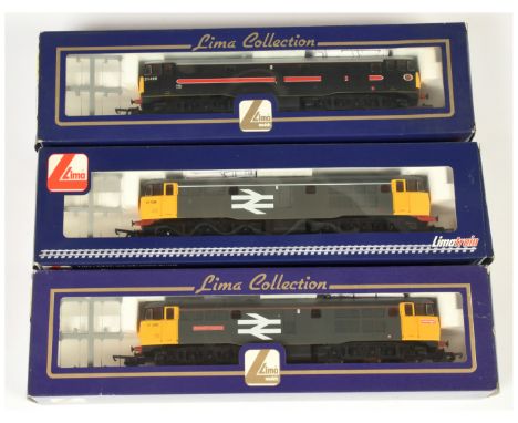 Lima OO Group of 3x Class 31 Diesel Loco's. Comprising L204687 31468 Black / Grey Fragonset Railways; L204908 31108 BR Grey /