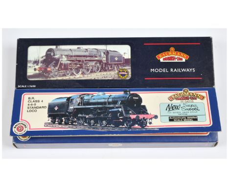 Bachmann OO Pair of boxed BR Steam Loco's. Comprising 31-104 4-6-0 BR Green 75069 (damage to cab door frame, rusting & tarnis