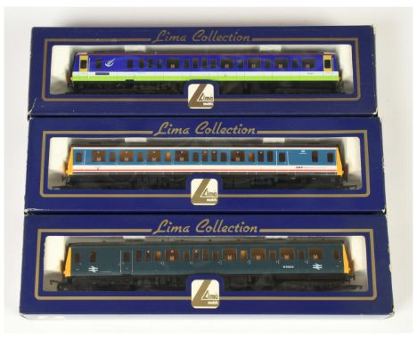 Lima OO Group of 3x DMU Power Car Units. Comprising L204608 W55035 BR Blue; L204611 55027 Network SouthEast; L205028 55027 Bl