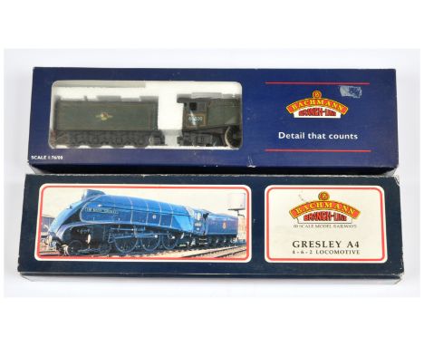 Bachmann OO Pair of Boxed A4 Steam Loco's. Comprising 31-954 BR Blue 60007 Sir Nigel Gresley; 31-958 BR Green 60020 Guillemot