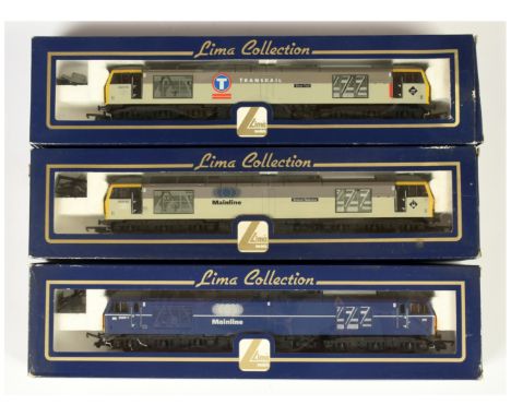Lima OO Group of 3x Class 60 Diesel Loco's. Comprising 204715 60011 Mainline Blue; 204875 60015 Transrail Two Tone Grey - Bow