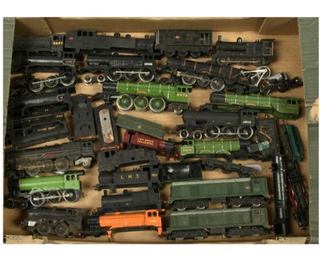 Hornby, Marklin, Lima mixed group of items. To include 2x Hornby Dublo BR Green D8000 Diesel Loco's; various Steam &amp; Dies