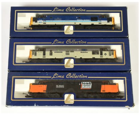 Lima OO Group of 3x Class 37 Diesel Loco's. Comprising 204709 37517 Black / Orange - St Aidan's; 204763 37422 Regional Railwa
