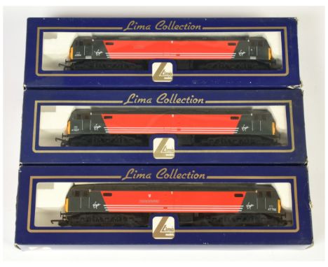 Lima OO group of 3x Virgin Class 47 Diesel loco's. Comprising L204635 47827; L204636 47702 - County of Suffolk; 204761 47814 