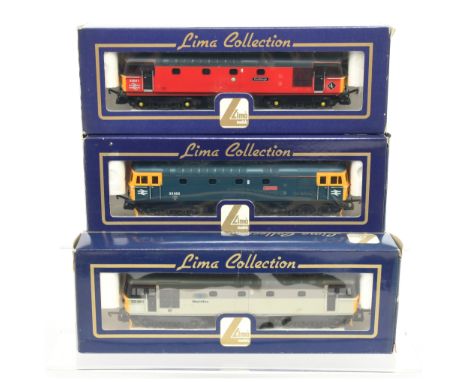 Lima OO Group of 3x Class 33 Diesel loco's. 204705A8 BR Triple Grey 33063 - Mainline; L204911 BR Red / Grey 33021 - Eastleigh