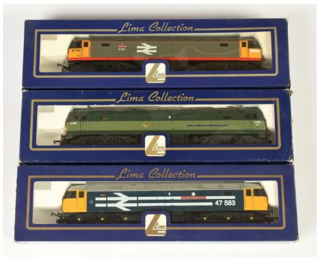 Lima OO Group of 3x Ltd Edition Class 47 Diesel loco's. Comprising 204718 Two Tone Green D1664 - George Jackson Churchward - 