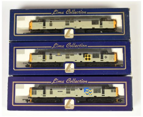 Lima OO Group of 3x Two Tone Grey Class 37 Diesel Loco's. Comprising 204717 37013; 204765 37698 - Coedbach; L205218 37137 - C