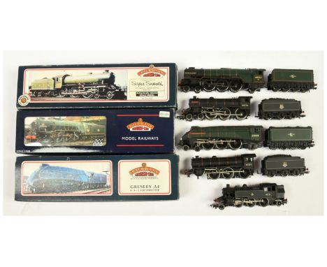 Bachmann OO Group 5x of Steam Loco's. Most loco's have been renamed &amp; renumbered to include BR Green A1 4-6-2 60135 Madge