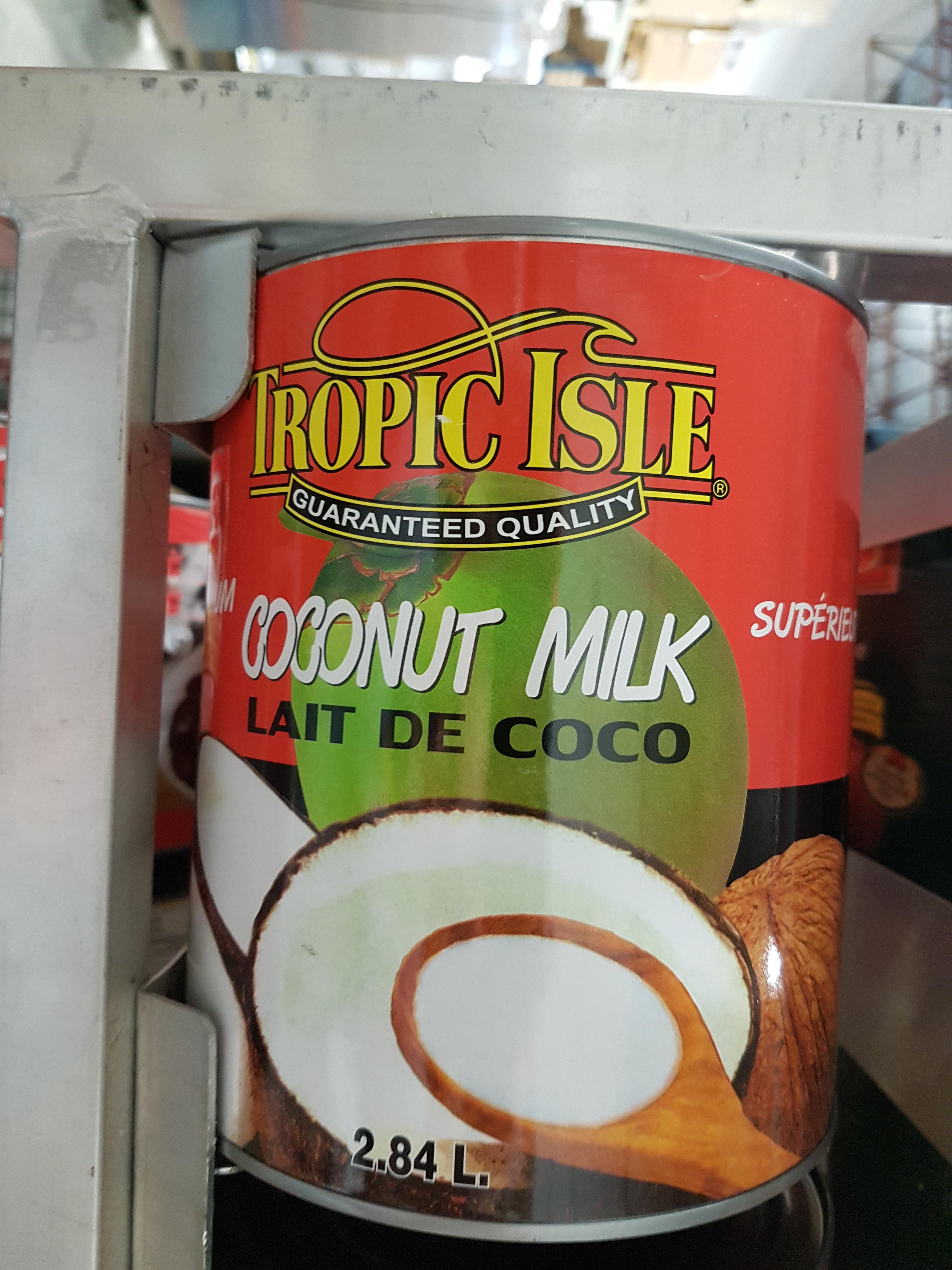 Tropical Isle Coconut Milk 5 x 2.84LT Cans Dented